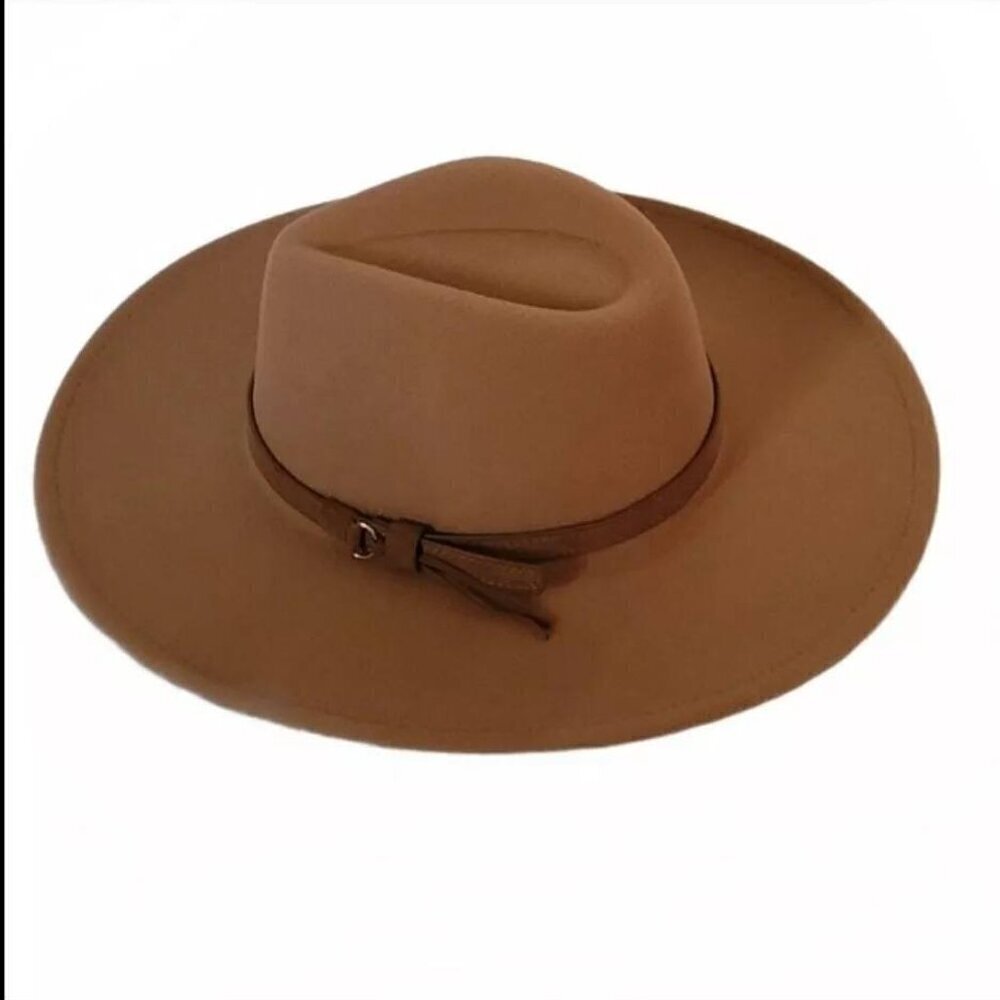 Camel Wide Brim Dandy Panama Hat